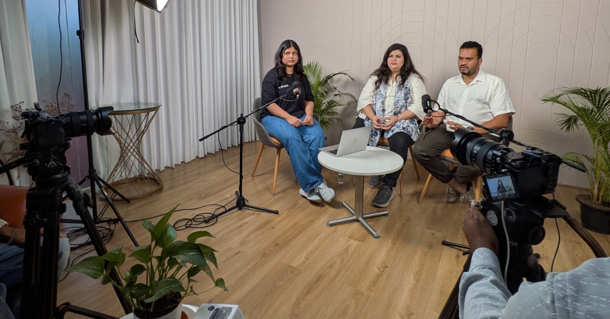 Content creation in YT Studio at Yutori Spaces, Bengaluru